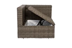 OUTFLEXX Eckelement rechts, grau, Polyrattan, 82 x 82 x 70 cm, verstellbare Sitzfläche, wasserfeste Kissenbox