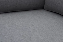 OUTFLEXX Eckelement, silber/grau, Edelstahl/Teakholz/Textil, 79 x 79 x 64 cm