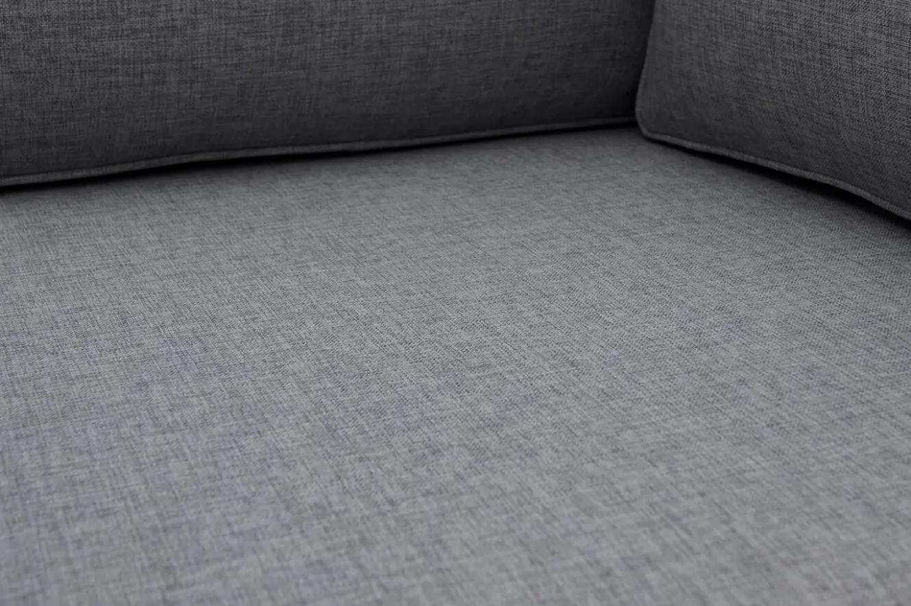 OUTFLEXX Eckelement, silber/grau, Edelstahl/Teakholz/Textil, 79 x 79 x 64 cm