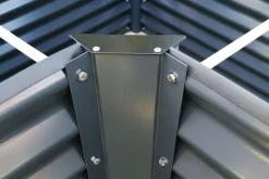 OUTFLEXX Eck-Hochbeet, anthrazit, Aluminium-Zink-Stahl, 210x210x90x84cm