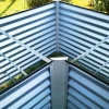 OUTFLEXX Eck-Hochbeet, silber, Aluminium-Zink-Stahl, 270x270x90x84cm