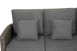 OUTFLEXX Ecklounge, grau, Polyrattan, 4tlg, 5-6 Personen, inkl. Polster und Kissen