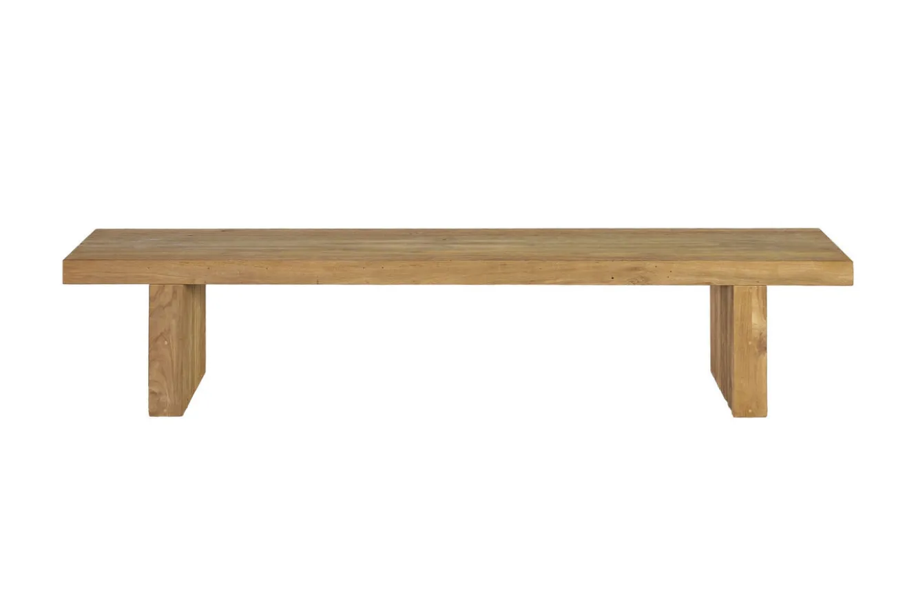 OUTFLEXX Encino Bank, natur, recycled FSC-Teak, 220 x 40 x 46 cm