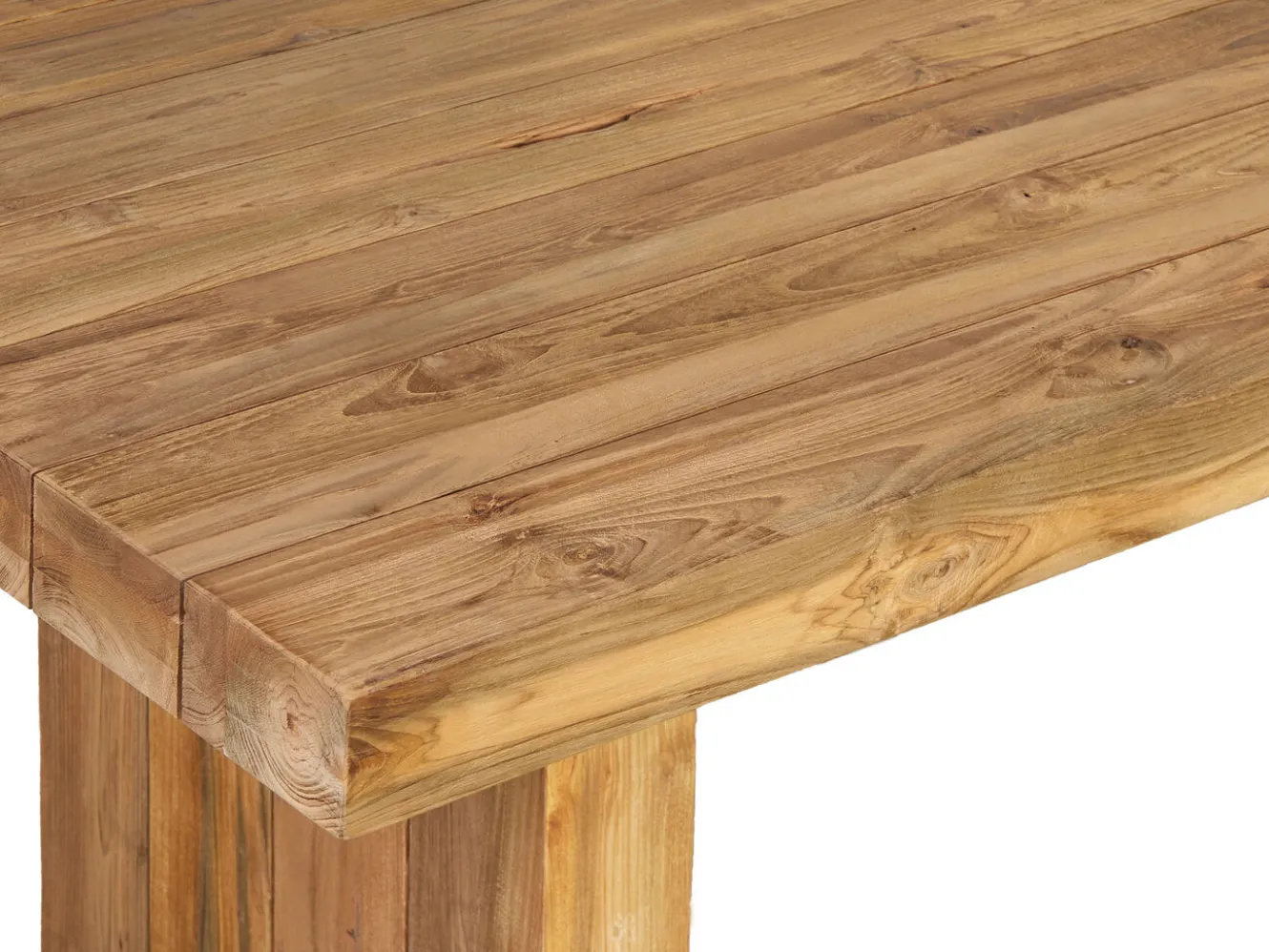 OUTFLEXX Encino Esstisch, natur, recyceltes Teak, 220 x 100 cm, FSC®-zertifiziertes Produkt