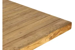 OUTFLEXX Encino Garten-Essgruppe, recyceltes Teak, Tisch 220x100cm, 2 Bänke 220x40cm, Gebürstet, Hohe Belastbarkeit, FSC®-zertifiziertes Produkt