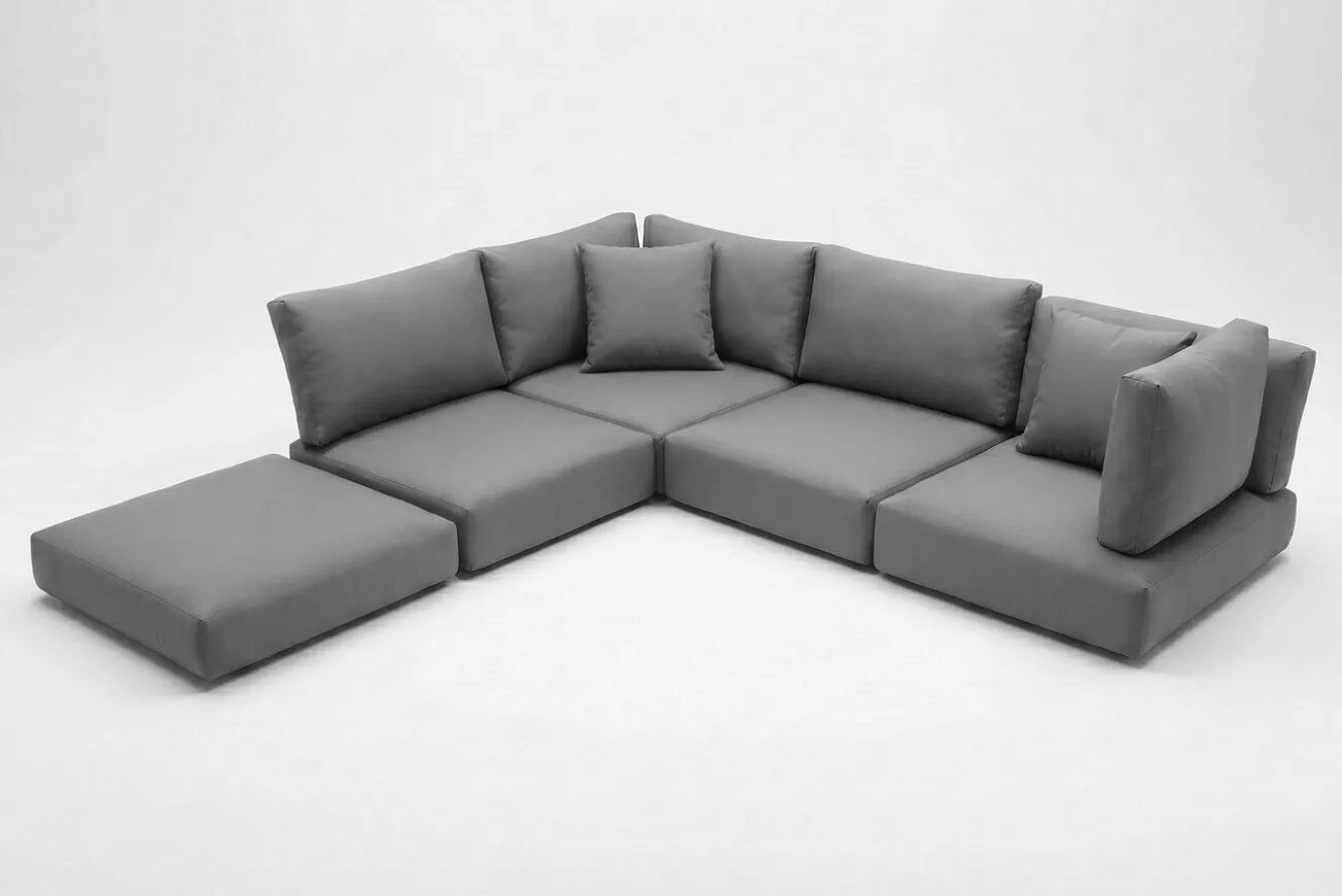 OUTFLEXX Ersatzbezugset, 13-teilig, grau, für Lounge 7759-BOX-A