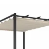OUTFLEXX Ersatzdach Flachdachpergola, creme/weiß, Polyester, 4 x 3 m, mit Air-Vent System, witterungs- & UV-beständig