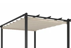 OUTFLEXX Ersatzdach Flachdachpergola, creme/weiß, Polyester, 4 x 3 m, mit Air-Vent System, witterungs- & UV-beständig