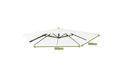 OUTFLEXX Ersatzdach für Ampelschirme, creme, Polyester, 300x300cm