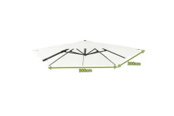 OUTFLEXX Ersatzdach für Ampelschirme, creme, Polyester, 300x300cm