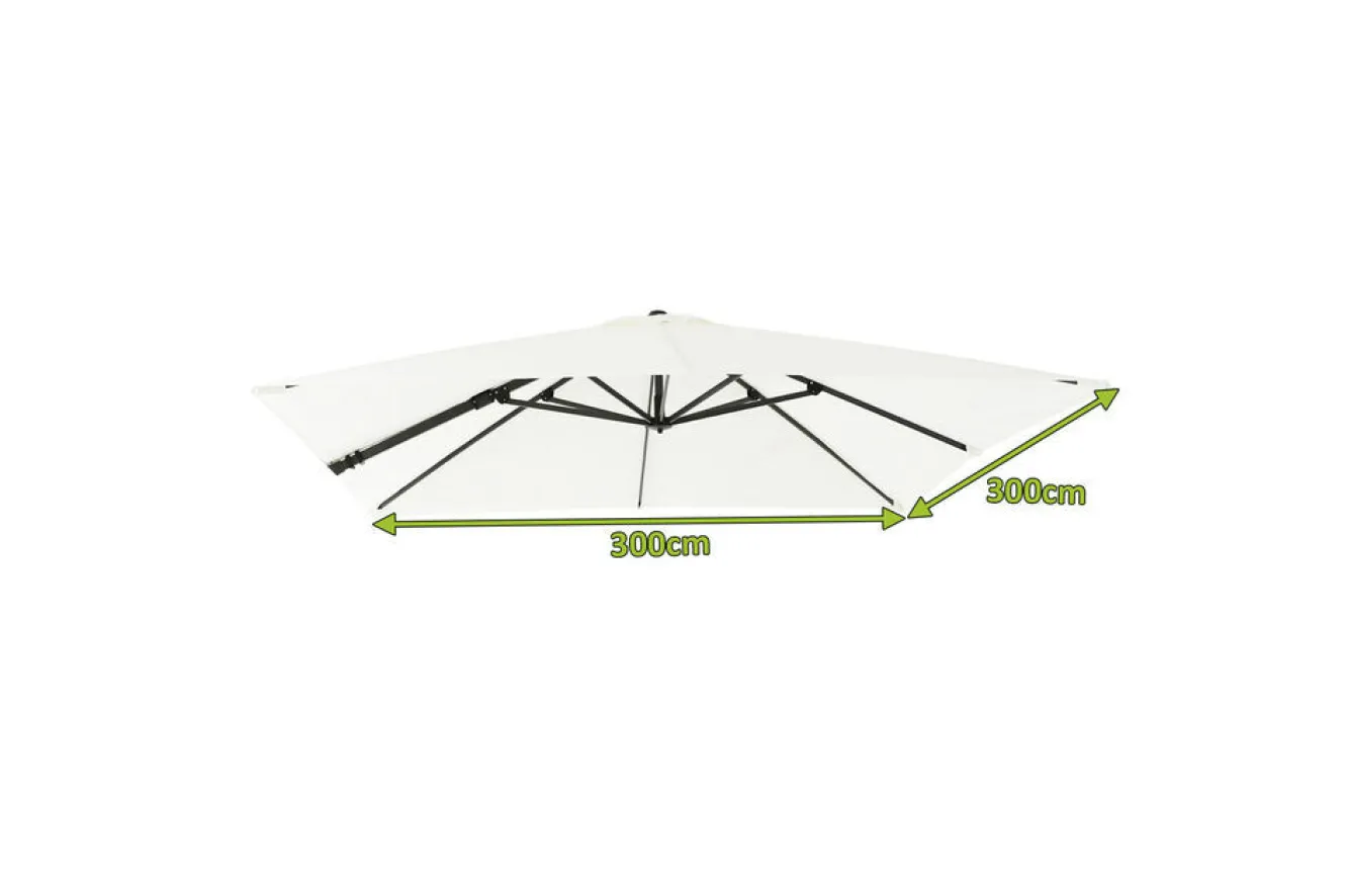 OUTFLEXX Ersatzdach für Ampelschirme, creme, Polyester, 300x300cm