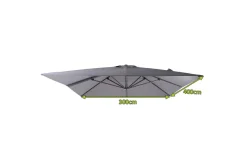 OUTFLEXX Ersatzdach für Ampelschirme, anthrazit, Polyester, 400x300cm