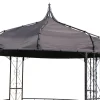 OUTFLEXX Ersatzdach für Pavillon 13419, Grau, PA-beschichtetes Polyester, 300x300 cm, UV-beständig