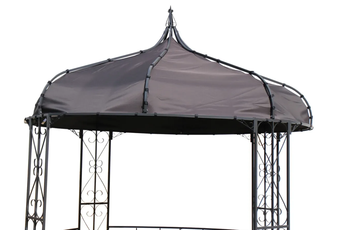 OUTFLEXX Ersatzdach für Pavillon 13419, Grau, PA-beschichtetes Polyester, 300x300 cm, UV-beständig