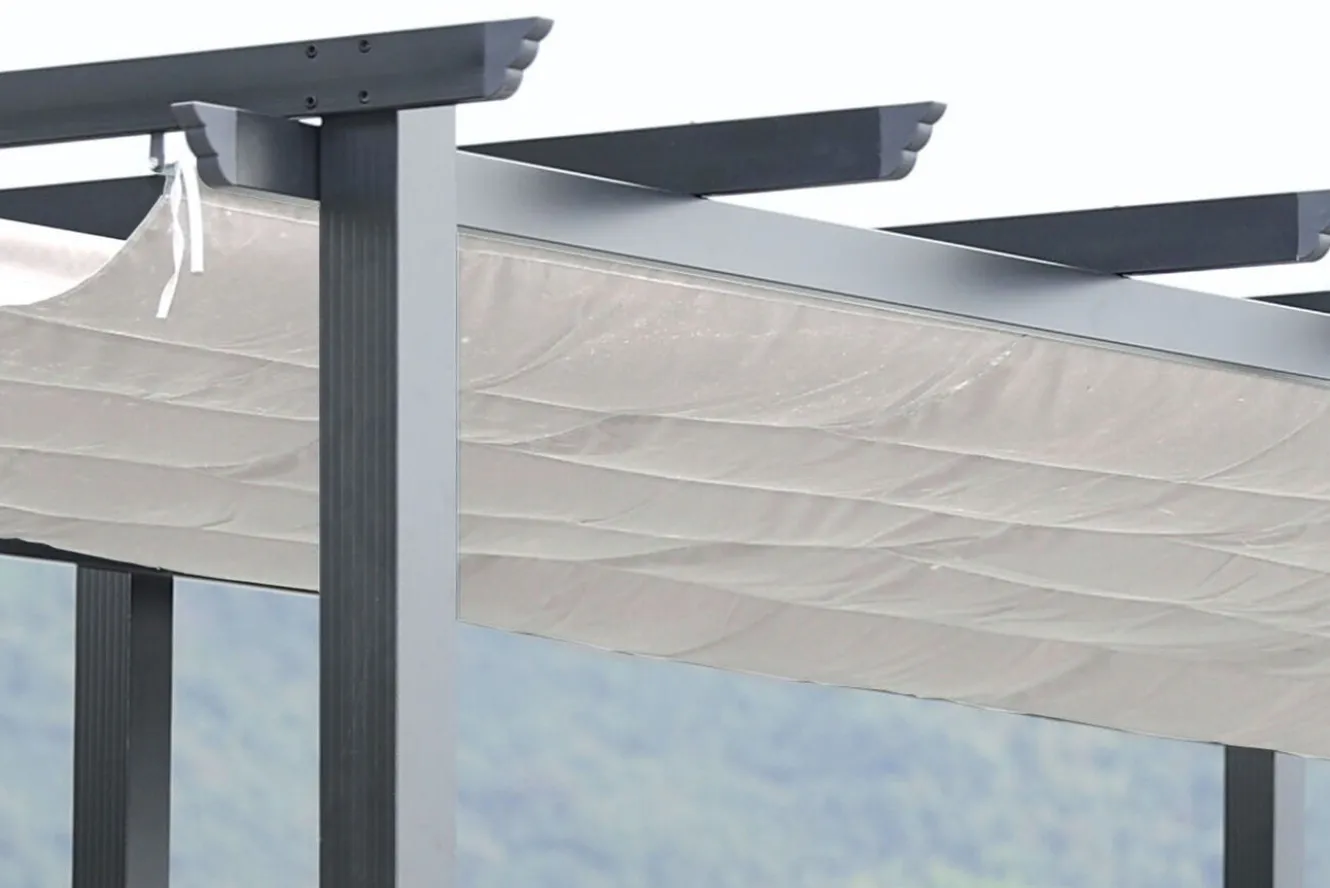 OUTFLEXX Ersatzdach für Pavillon 23600/23601, Creme, Polyester PA-beschichtet, 258x558 cm, UV-Schutz, Wasserfest