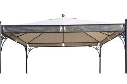 OUTFLEXX Ersatzdach für Siena Garden Pavillon Korfu, natur, Polyester PU-beschichtet, 350x350cm