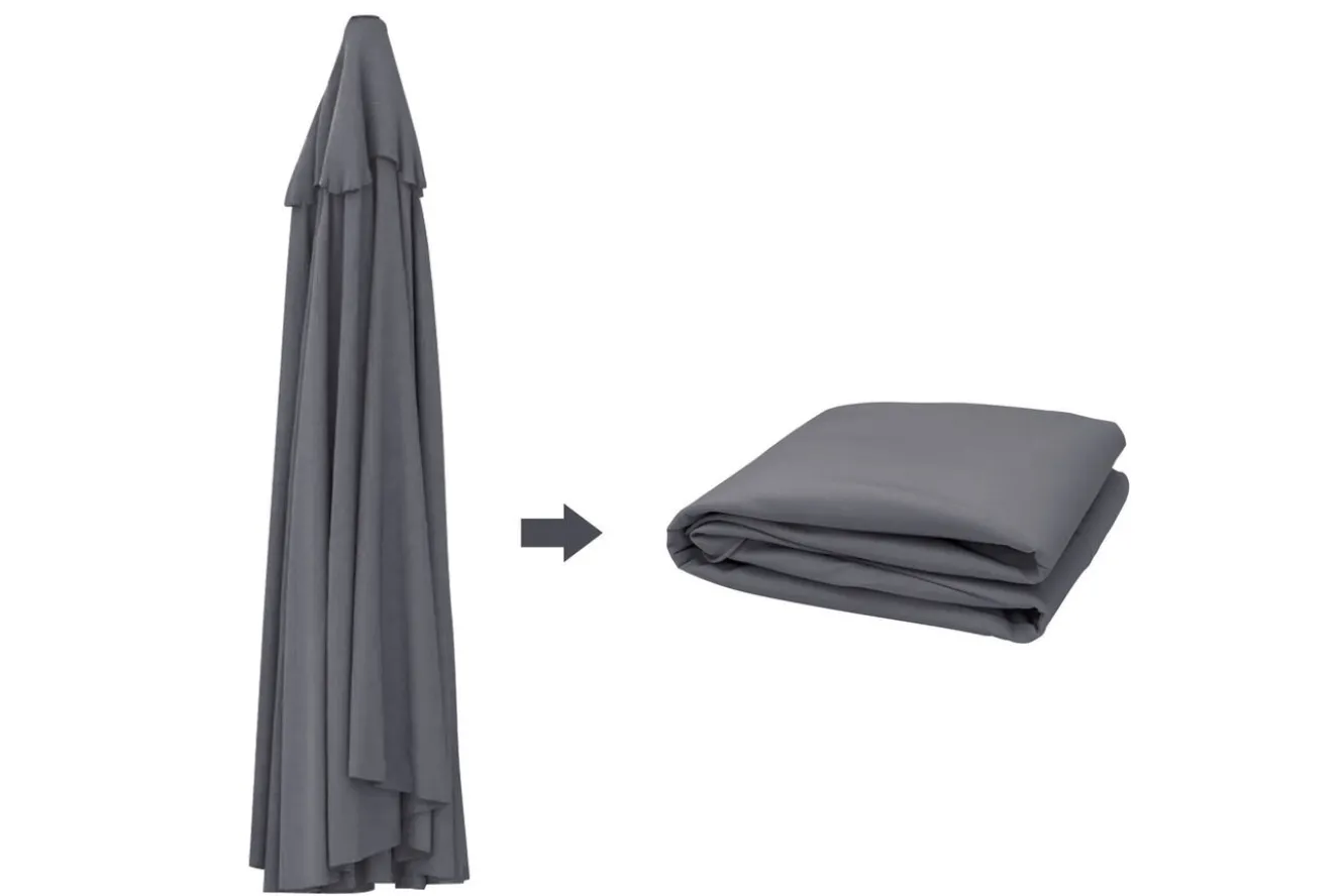 OUTFLEXX Ersatzdach, Grau, Polyester ca. 250 g/m², ca. 3x3m, Wasserabweisend, UV-Schutz