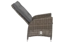 OUTFLEXX 2er Set Dining Sessel, grau, Polyrattan, je 55 x 65 x 112 cm, Rücken stufenlos verstellbar
