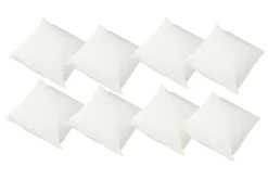 OUTFLEXX 8er-Set Kissen – creme-weiß, 45 x 45 cm, wetterfest, schmutzabweisend & waschbar für Gartenmöbel