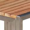 OUTFLEXX 2er-Set Sonnenliegen, taupe, Edelstahl/Textilene, 195 x 74 cm, mit Beistelltisch 45 x 45 cm, FSC®-zertifiziertes Produkt