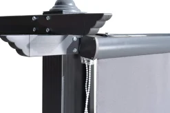OUTFLEXX 2er Vorhangset, anthrazit, Polyester, 120 x 150 cm, pflegeleicht, passend für Pergola 3x4 m/4x4 m