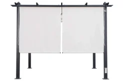 OUTFLEXX 2er Vorhangset, Creme, Polyester, ca. 120 x 150 cm, witterungs- & UV-beständig, passend für Pergola 3x3 m/3x4 m