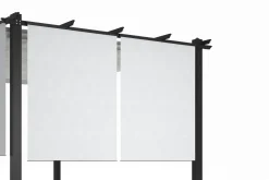 OUTFLEXX 2er Vorhangset, creme, Polyester, 170 x 150 cm, witterungs- & UV-beständig, passend für Pergola 3x3 m