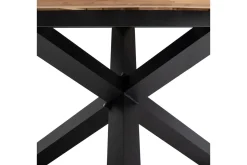 OUTFLEXX Esstisch, anthrazit matt, Alu/Teak, Ø150x75 cm, mit Glasinlay