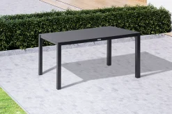 OUTFLEXX Esstisch, anthrazit, Alu/Spraystone, 160x95 cm