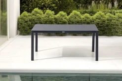 OUTFLEXX Esstisch, anthrazit matt, Alu/Spraystone, 160x95 cm
