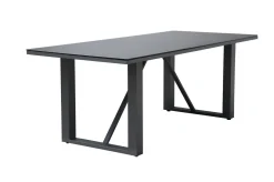 OUTFLEXX Esstisch, anthrazit, Aluminium, Glaskeramik, 200x90 cm