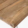 OUTFLEXX Esstisch, Edelstahl/recyceltes Teak, 220x100cm, A-Gestell, rustikal gebürstet, FSC®-zertifiziertes Produkt
