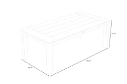 OUTFLEXX Esstisch, natur, Akazie, 200 x 100 cm, Teak-Optik, FSC®-zertifiziertes Produkt
