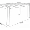 OUTFLEXX Esstisch, natur, recyceltes SLVK-Teakholz, Plattenstärke 30 mm, 160 x 90 x 77 cm