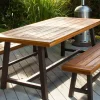 OUTFLEXX Esstisch, natur/schwarz, Akazie, 172,5 x 90 cm, FSC®-zertifiziertes Produkt