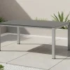 OUTFLEXX Esstisch, silber/anthrazit, Aluminium/Spraystone, 160x95 cm