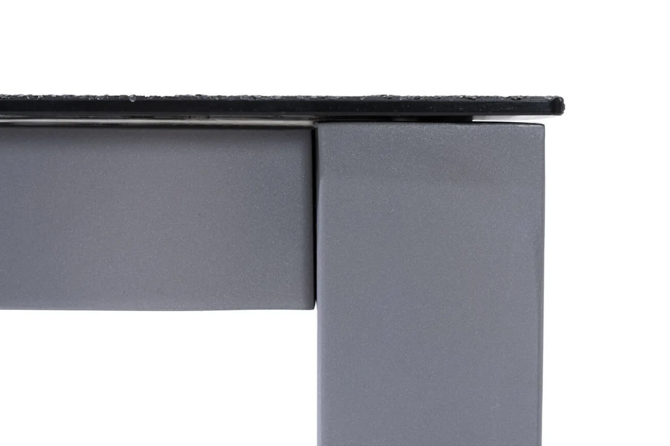 OUTFLEXX Esstisch, silber/anthrazit, Aluminium/Spraystone, 160x95 cm