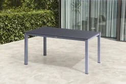 OUTFLEXX Esstisch, silber/anthrazit, Aluminium/Spraystone, 160x95 cm