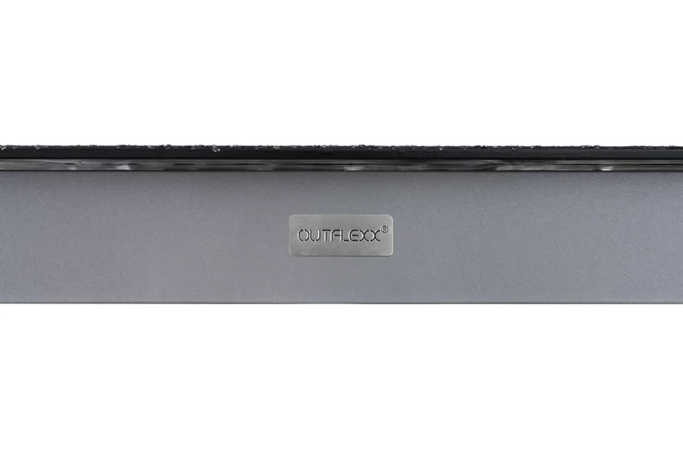 OUTFLEXX Esstisch, silber/anthrazit, Aluminium/Spraystone, 160x95 cm