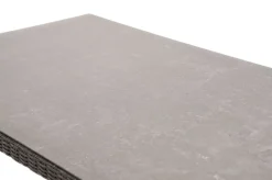OUTFLEXX ExklusivmodellRocking Comfort Esstisch, grau-braun-meliert, Alu/Polyrattan/Glaskeramik, 180x110 cm, pulverbeschichtet