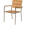 OUTFLEXX Falun Garten-Essgruppe mit 8 Sesseln, braun, Teakholz/Edelstahl, 180/240 x 100 cm, ausziehbar, stapelbar, FSC®-zertifiziertes Produkt