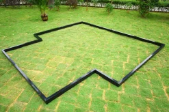 OUTFLEXX Fundament für Gewächshaus 22283, schwarz, Alu, 320x376x9cm, pulverbeschichtet