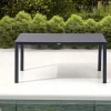 OUTFLEXX Garten-Essgruppe, anthrazit matt, Alu/Spraystone/Textilen, 160 x 95 cm, 4 Klappstühle