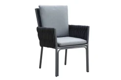 OUTFLEXX Garten-Essgruppe, anthrazit, Alu, Ausziehtisch 180/270x100 cm, 10 Sessel