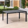 OUTFLEXX Garten-Essgruppe, anthrazit, Alu/Spraystone/Textilen, 160x95 cm, 4 Klappstühle