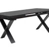 OUTFLEXX Garten-Essgruppe, anthrazit, Alu / Keramik / Textil, 180/280x100cm, 2 Klappstühle, 8 Stapelsessel