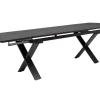 OUTFLEXX Garten-Essgruppe, anthrazit, Alu / Keramik / Textil, 180/280x100cm, 6 Stapelsessel