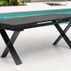OUTFLEXX Garten-Essgruppe, anthrazit, Alu / Keramik / Textil, 180/280x100cm, 8 Stapelsessel