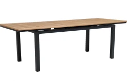OUTFLEXX Garten-Essgruppe, anthrazit matt, Alu/Textilene, Tisch 180/240 x 100 cm, 8 Stapelsessel