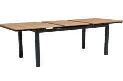 OUTFLEXX Garten-Essgruppe, anthrazit matt, Alu/Textilene, Tisch 180/240 x 100 cm, 8 Stapelsessel